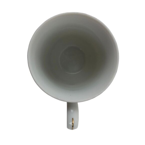 Royal Princess Coffee Mug Porcelain Pedestal Base Gold Trim Floral Japan 8oz - Picture 9 of 10